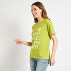 Ladies' Round Neck T-Shirt , Neon Green, small