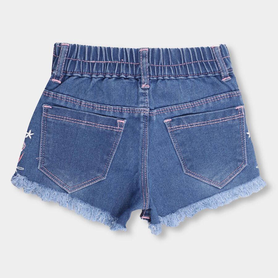 Girls' Shorts , Mid Blue, large image number null
