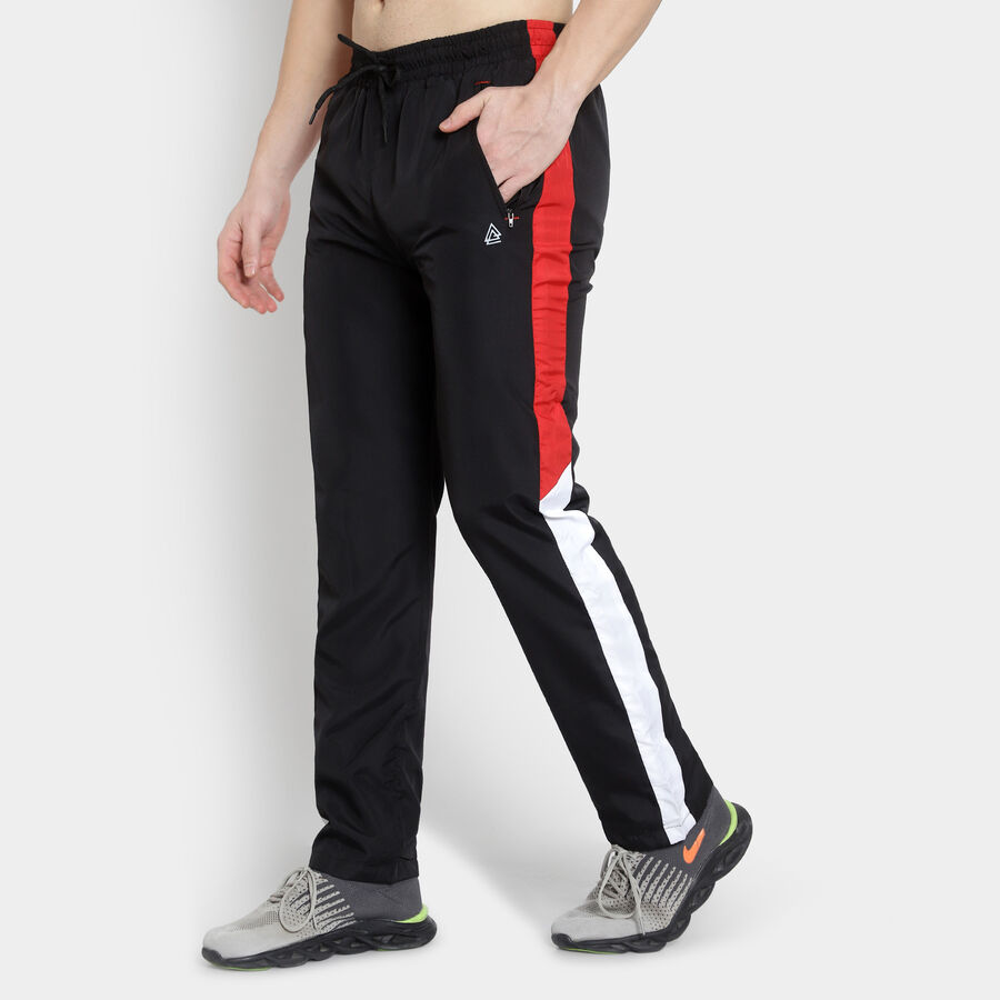 Cut & Sew Track Pants, Black, large image number null