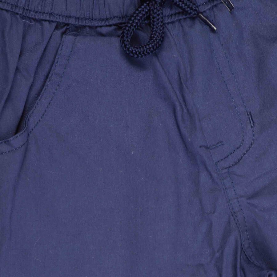 Boys Cotton Joggers, Navy Blue, large image number null