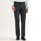 Men's Gray Slim Fit Formal Trousers, Dark Grey, small