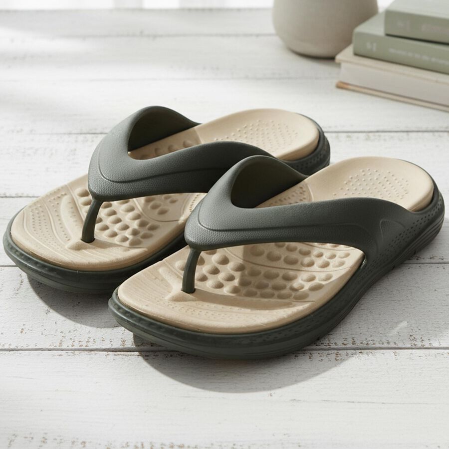 Men's Slipper, ओलिव, large