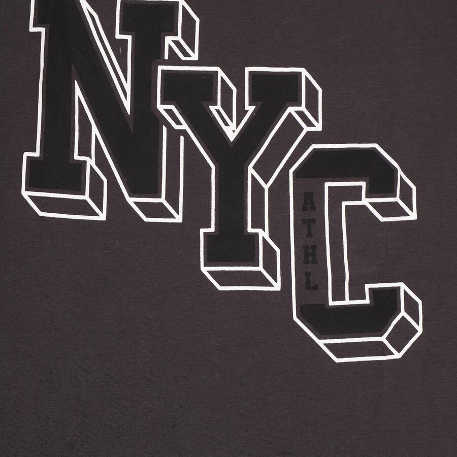 Boys' Dark Grey Round Neck Casual T-Shirt, Dark Grey, large