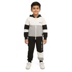 Boys' Black and Grey Long Sleeve Colorblock Baba Suit, मिश्रित हल्का ग्रे, small image number null