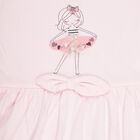Girls' Soft Pink Ballerina Printed Fit And Flare Frock, हल्का गुलाबी, small image number null