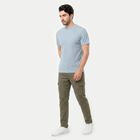 Men's Light Blue Cotton Round Neck Regular T-Shirt, Light Blue, small