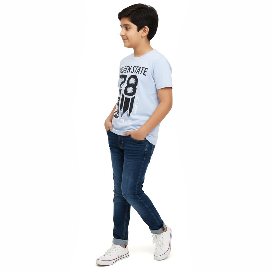 Boys' Half Sleeves T-Shirt, हल्का नीला, large image number null