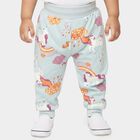 Infants' Light Blue Jogger Fit Unicorn Printed Cotton Pyjama, हल्का नीला, small