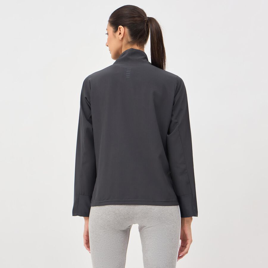 Women's Dark Grey Collar Style Jacket, Dark Grey, large image number null