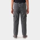 Boys' Black Relaxed Fit Cargo Jeans, Black, small