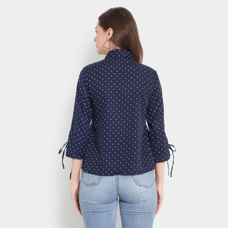 Printed Shirt, Navy Blue, large image number null