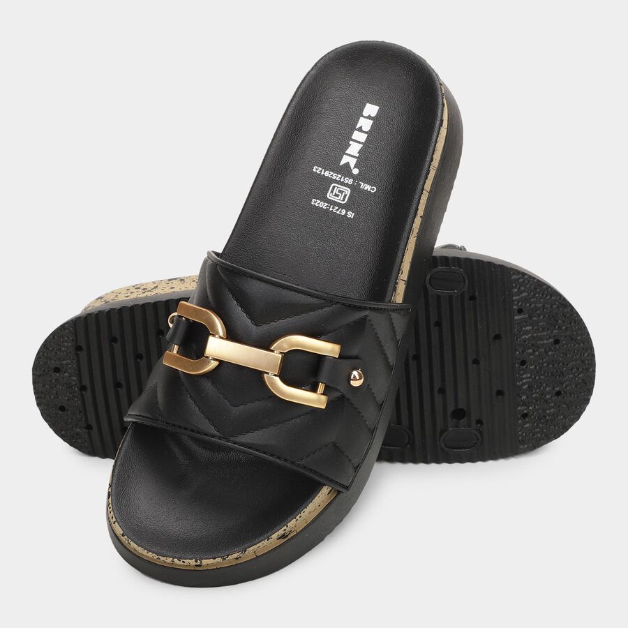 Ladies' Slipper, Black, large image number null