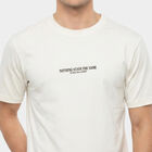 Men's White Round Neck Regular T-Shirt, White, small