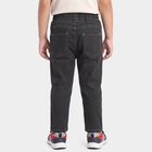 Boys' Light Grey Drawstring Jeans, हल्का ग्रे, small