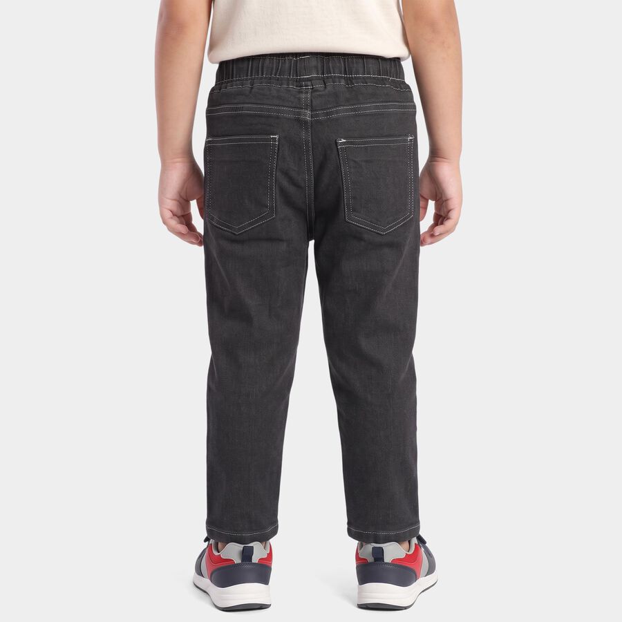 Boys' Light Grey Drawstring Jeans, हल्का ग्रे, large