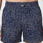 Men's Navy Blue Relaxed Fit Printed Boxers, नेवी ब्लू, small