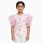 Girls' T-Shirt, गुलाबी, small