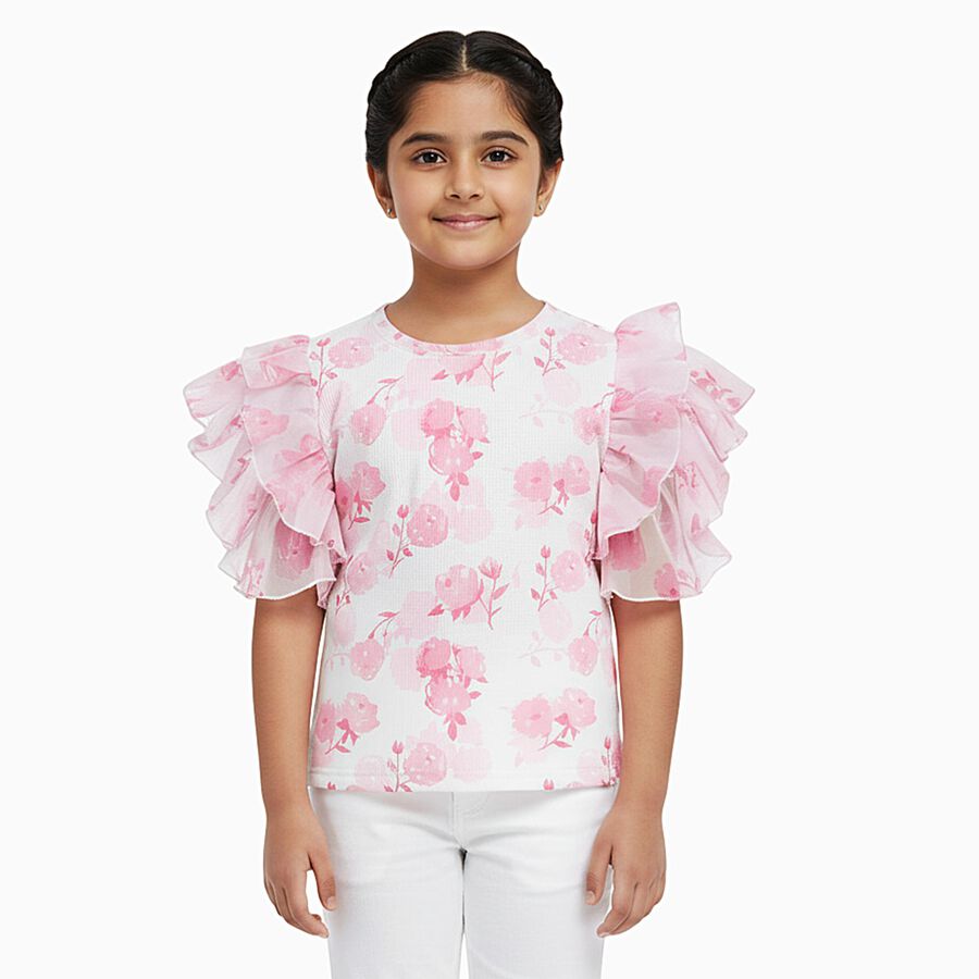 Girls' T-Shirt, गुलाबी, large