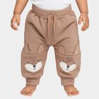 Infants Warm Beige Animal Print Cotton Blend Pyjama, गहरा पीला, small image number null