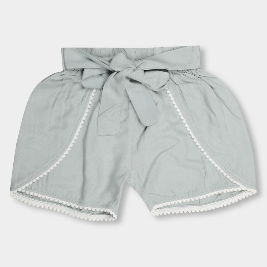 Girls' Shorts , हल्का हरा, large image number null