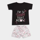 Girls' Night Suit , काला, small image number null