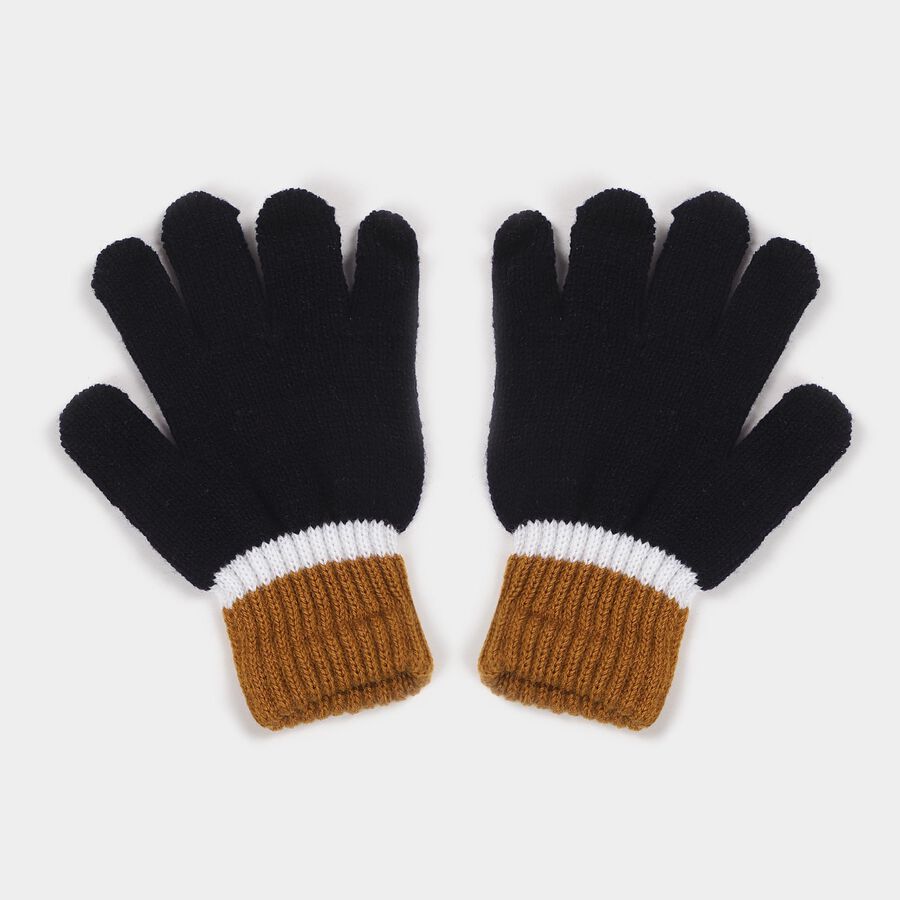Boys' Gloves, Navy Blue, large image number null