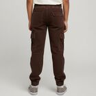 Boys' Deep Chocolate Brown Relaxed Fit Cargo Jeans, Rust, small image number null