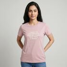 Women's Lilac Round Neck Regular T-Shirt, लाइलेक, small