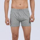 Men's Light Grey Regular Fit Solid Trunks, मिश्रित हल्का ग्रे, small