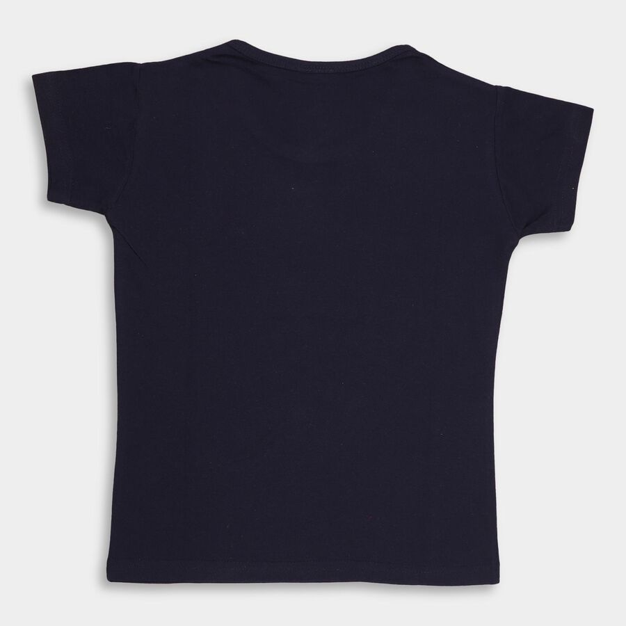 Girls' T-Shirt , नेवी ब्लू, large image number null