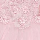 Infants' Soft Pink Layered Floral Party Frock with Headband, Light Pink, small image number null