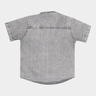 Boys Solid Casual Shirt, Dark Grey, small image number null
