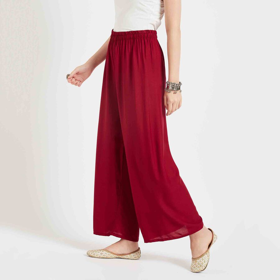 Solid Palazzo, Maroon, large image number null