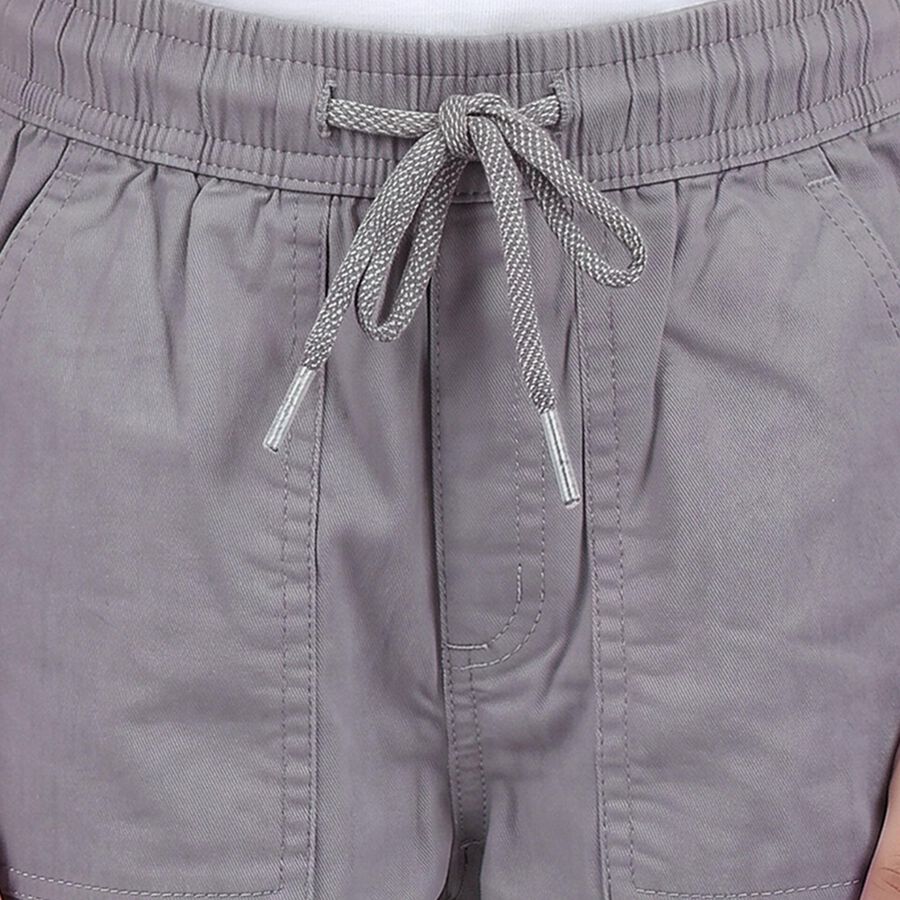 Boys Grey Regular Fit Cargo Trousers, Light Grey, large
