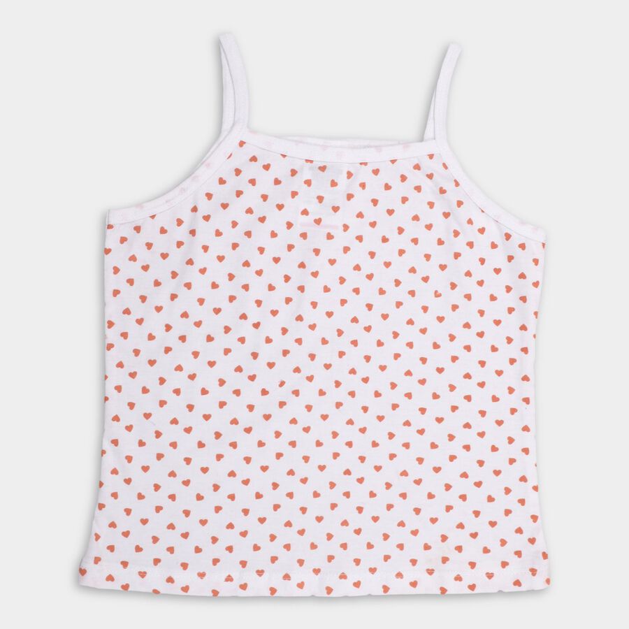 Girls' 100% Cotton Vest (Pack of 2), White, large image number null