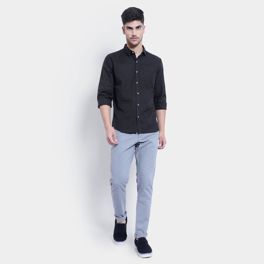 Cotton Solid Casual Shirt, Olive, large image number null