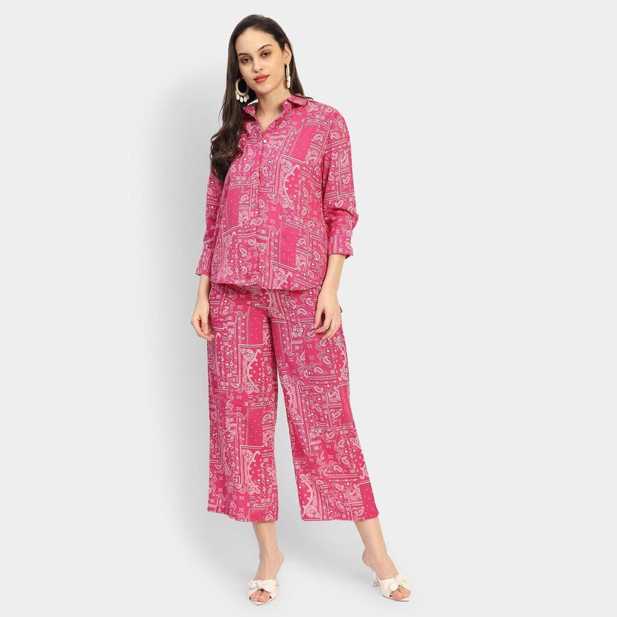 Ladies' Co-ord set , रानी (फ्यूशिया), large image number null
