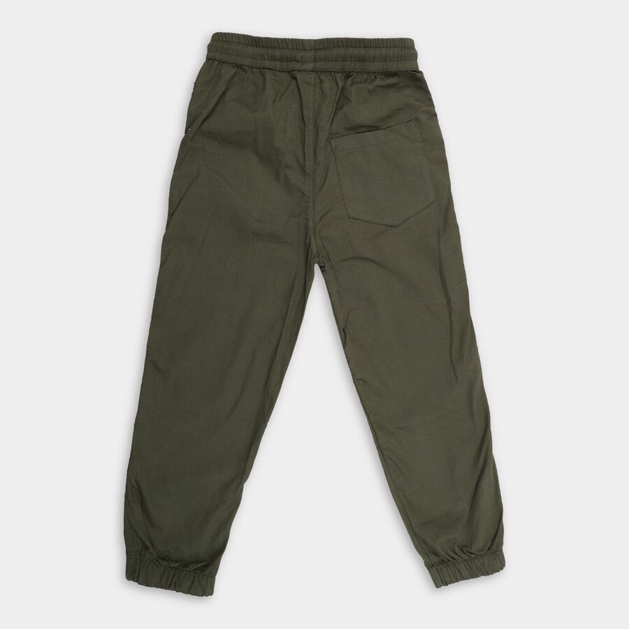 Boy's 100% Cotton Trousers, Olive, large image number null