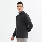 Men's Dark Graphite High Neck Athleisure Jacket, गहरा ग्रे, small image number null