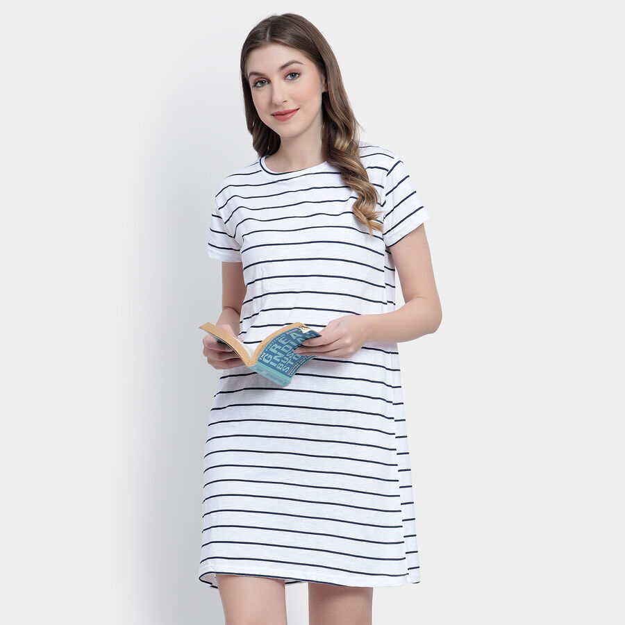 All Over Print Nighty, White, large image number null