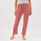 Women's Dusty Rose Floral Printed Elastic Waist Pyjama, गुलाबी, small image number null