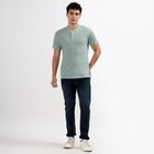 Men's Henley Half Sleeves T-Shirt, Light Green, small image number null