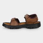 Boys' Brown Velcro Strap Sandals, भूरा, small