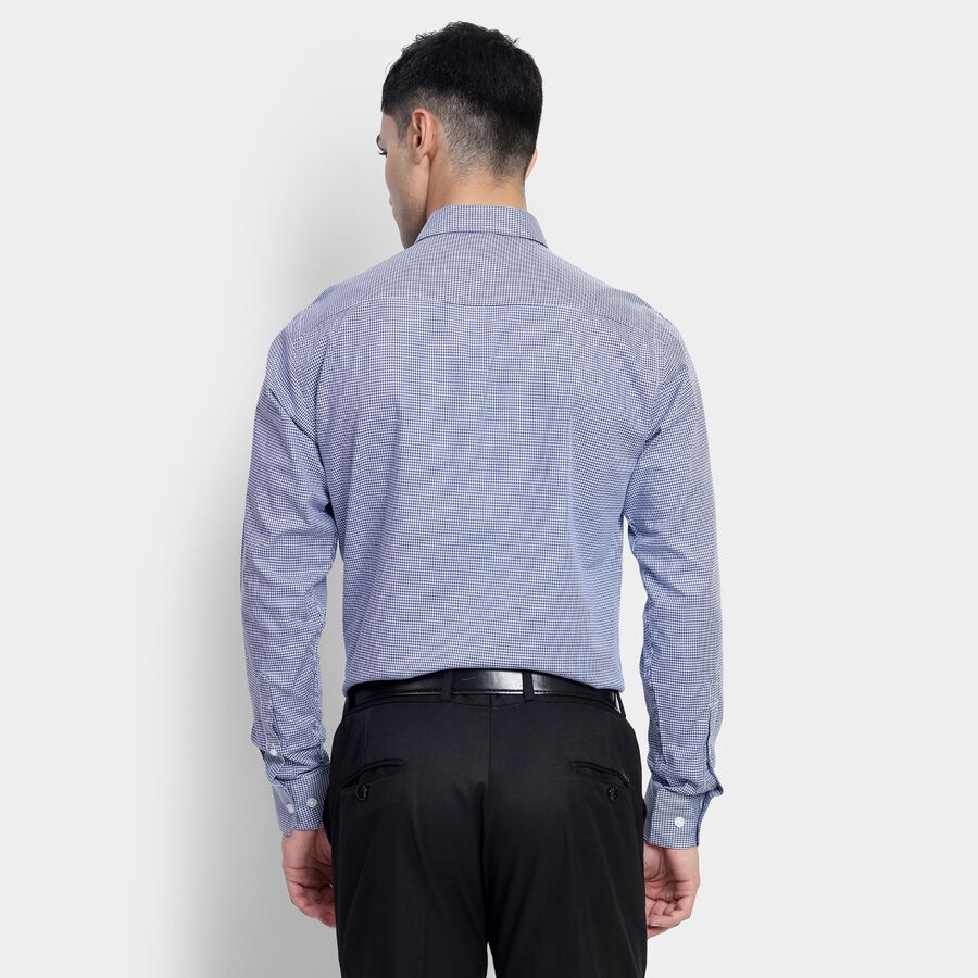 Men's 100% Cotton Formal Shirt, मध्यम नीला, large image number null