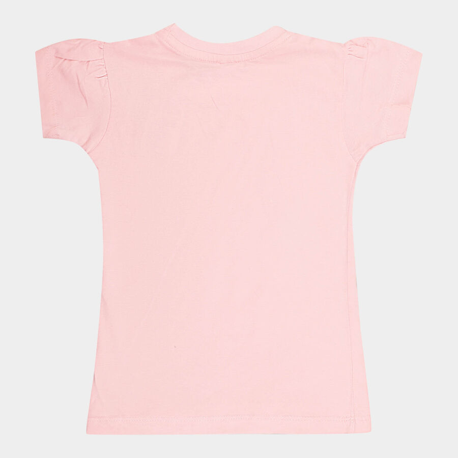 Girls Cotton T-Shirt, Light Pink, large image number null