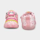 Girls Bright Bubblegum Pink Velcro Strap Casual Shoes, Pink, small image number null