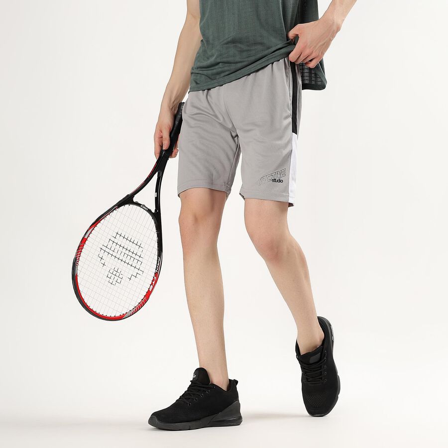 Men's Light Grey Regular Fit Active Bermuda Shorts, Light Grey, large image number null