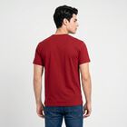 Men's Maroon Cotton Round Neck Regular T-Shirt, Maroon, small