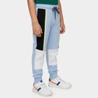 Boys' Light Blue Color-Block Cotton Blend Pyjama, Light Blue, small