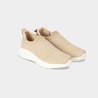 Women's Beige Slip-On Casual Sneakers, Beige, small